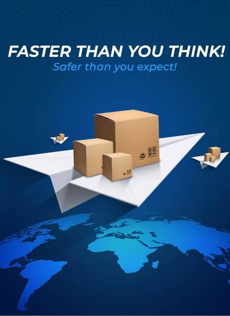 Courier delivering an insured parcel to a business customer