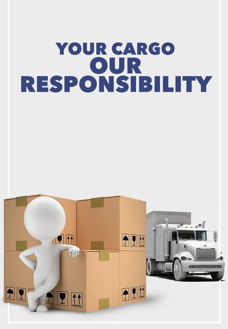 Courier delivering an insured parcel to a business customer